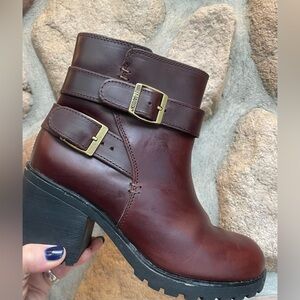 HARLEY DAVIDSON Dark Brown LALANNE Biker MOTO Ankle Boots 6.5M